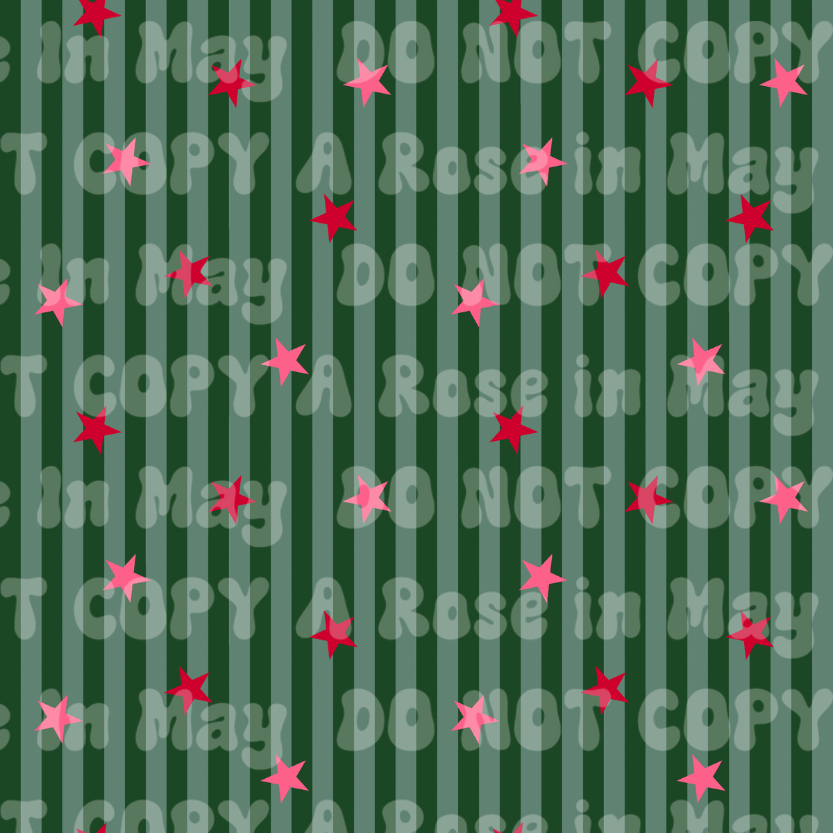 Green Stripes w Stars