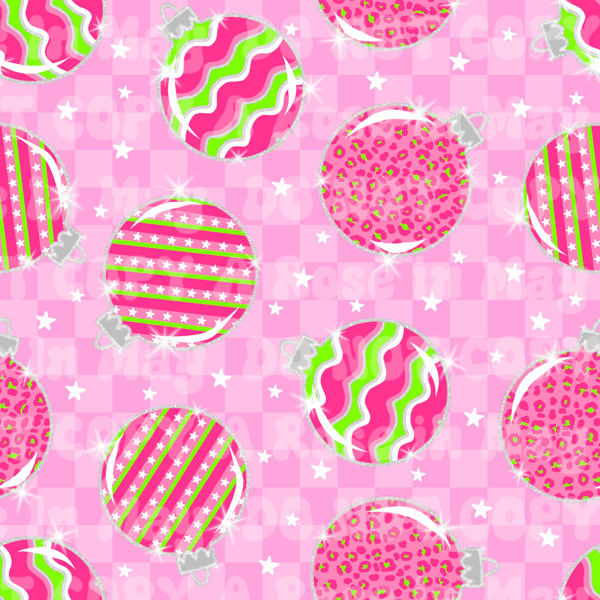 Pink/Green ornaments
