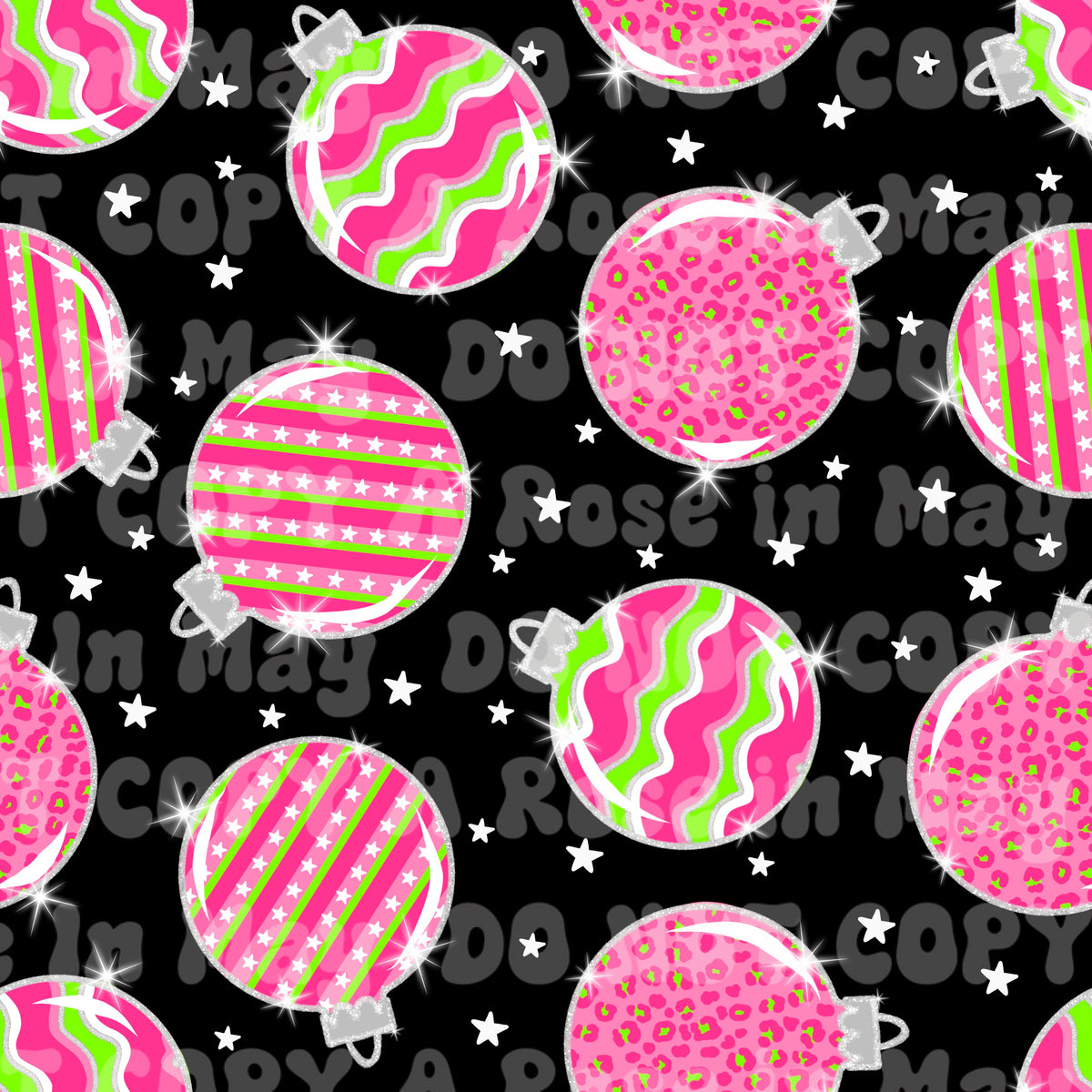 Pink/Green ornaments