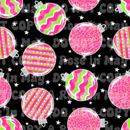 Pink/Green ornaments
