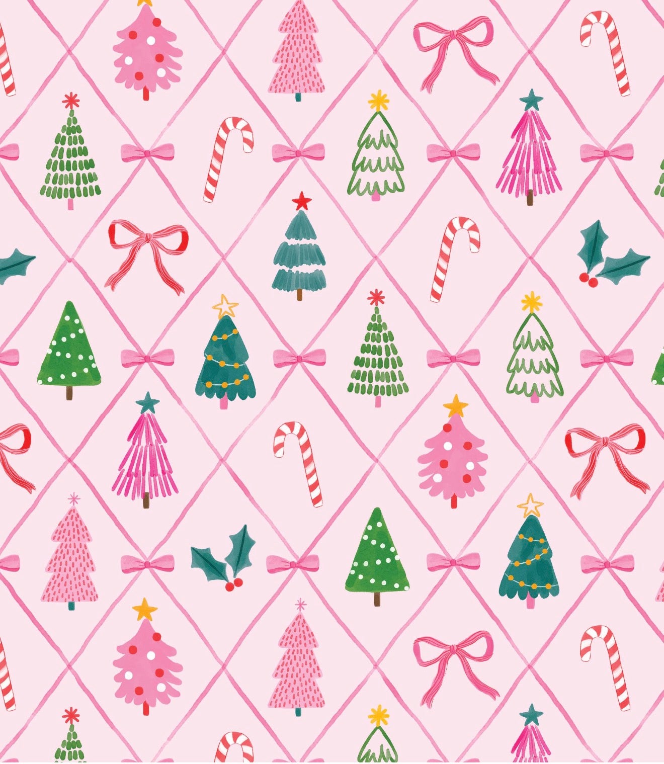 Pink Background Pines