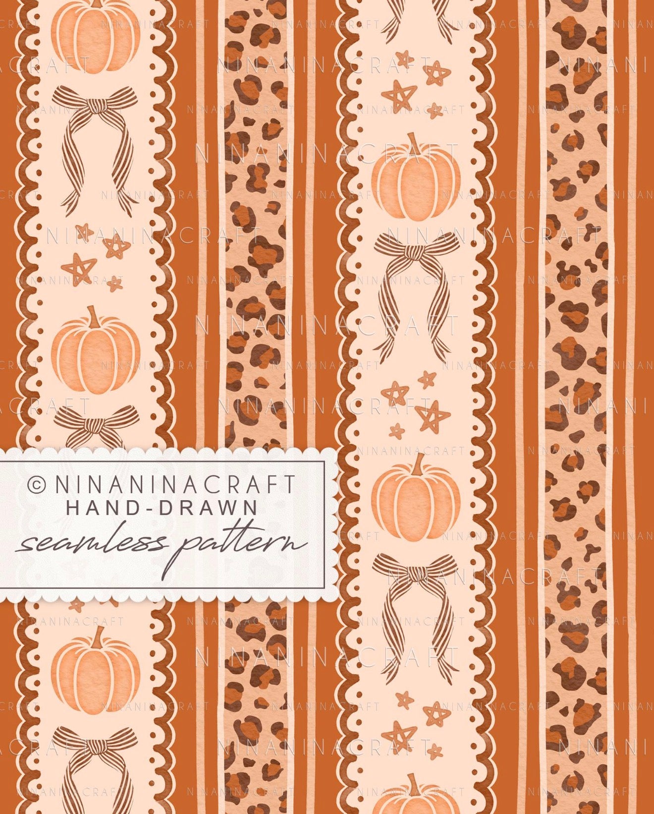 Pumpkin & Leopard Stripes