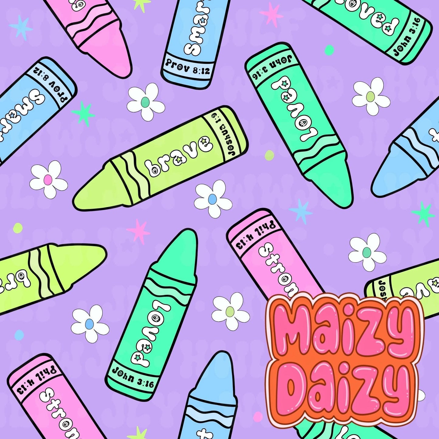 Girly Scripture Affirmation Crayons