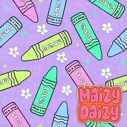Girly Scripture Affirmation Crayons