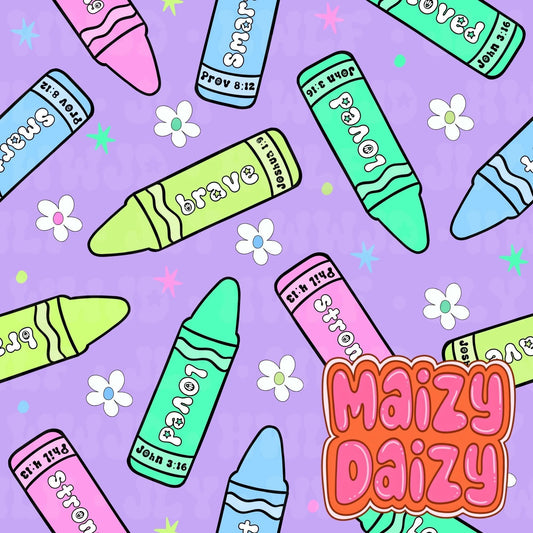 Girly Scripture Affirmation Crayons