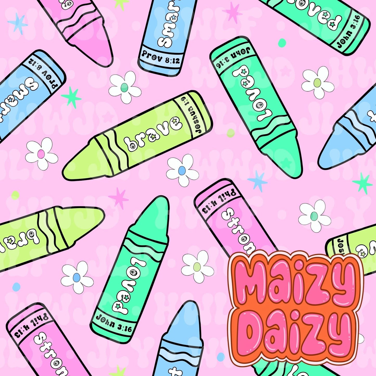 Girly Scripture Affirmation Crayons