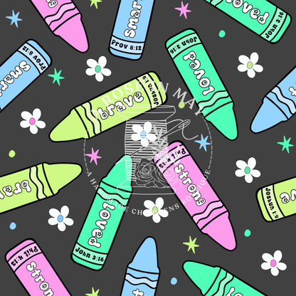 Girly Scripture Affirmation Crayons