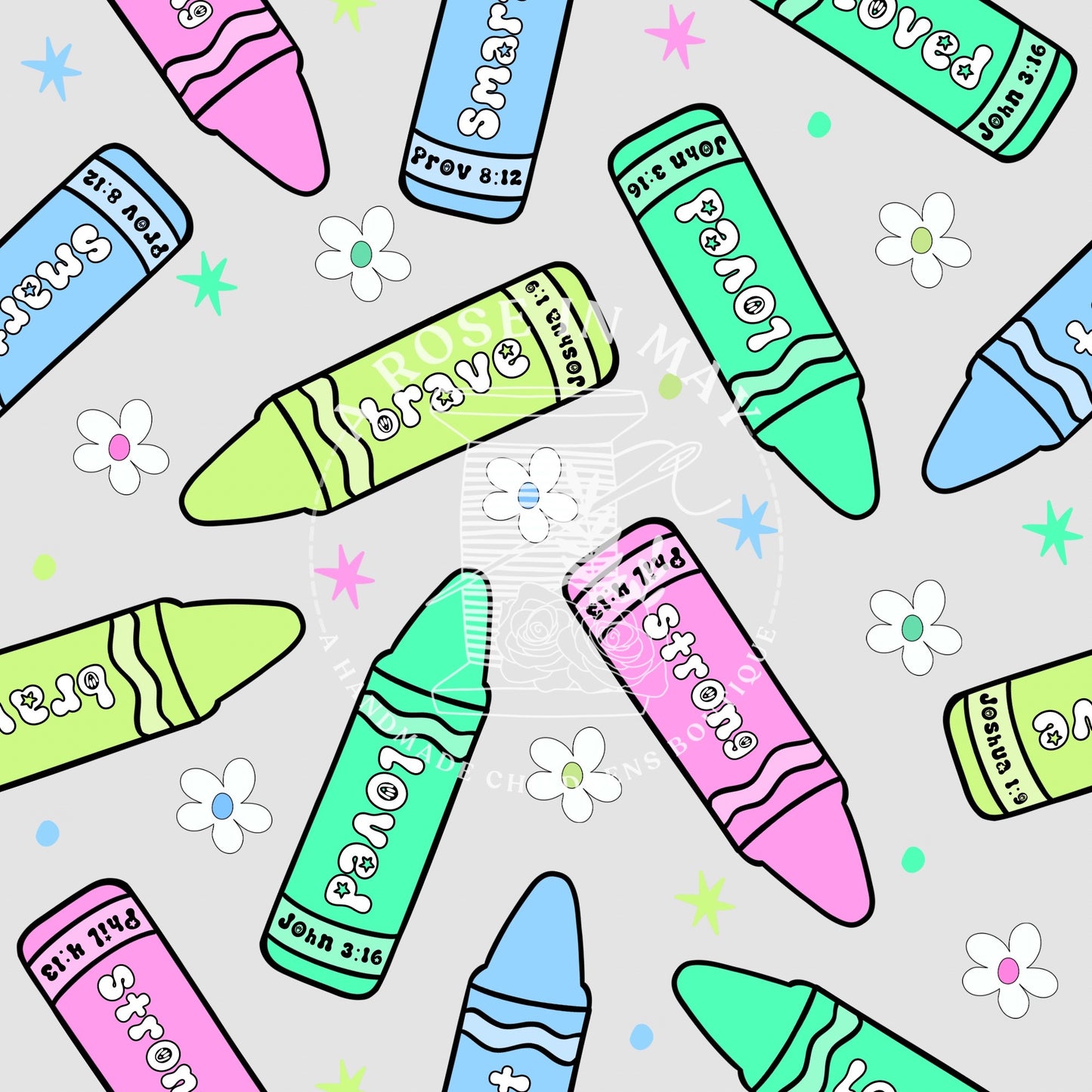 Girly Scripture Affirmation Crayons