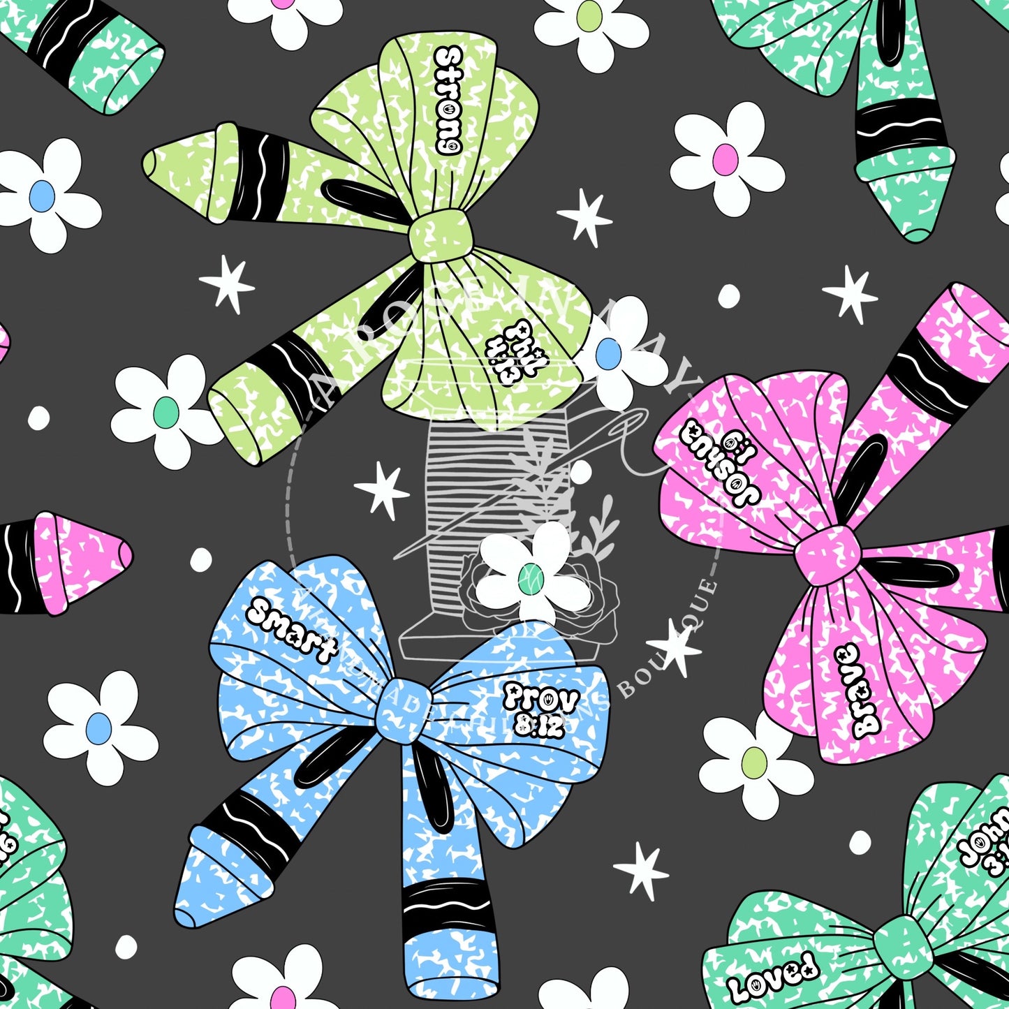 Girly Scripture Affirmation Bows