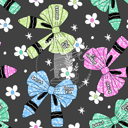 Girly Scripture Affirmation Bows
