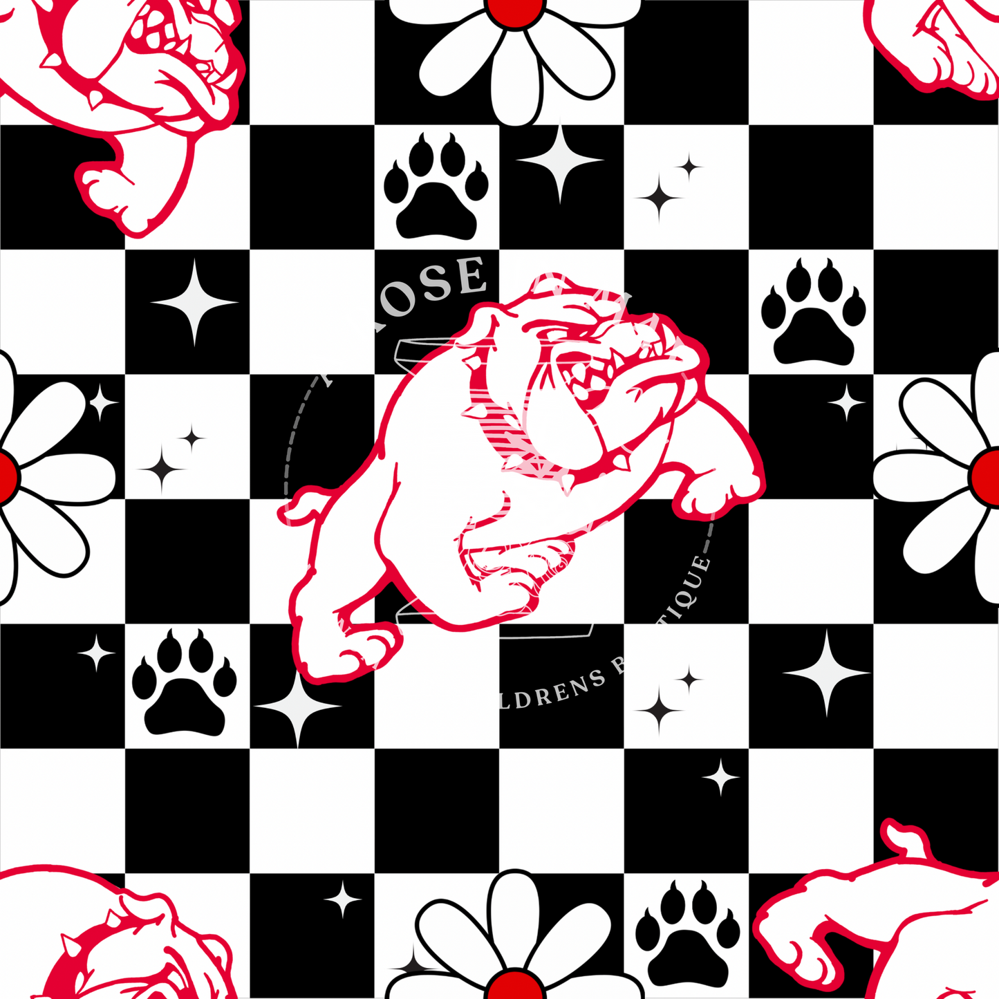 Checkered High School Mascot - send me logo