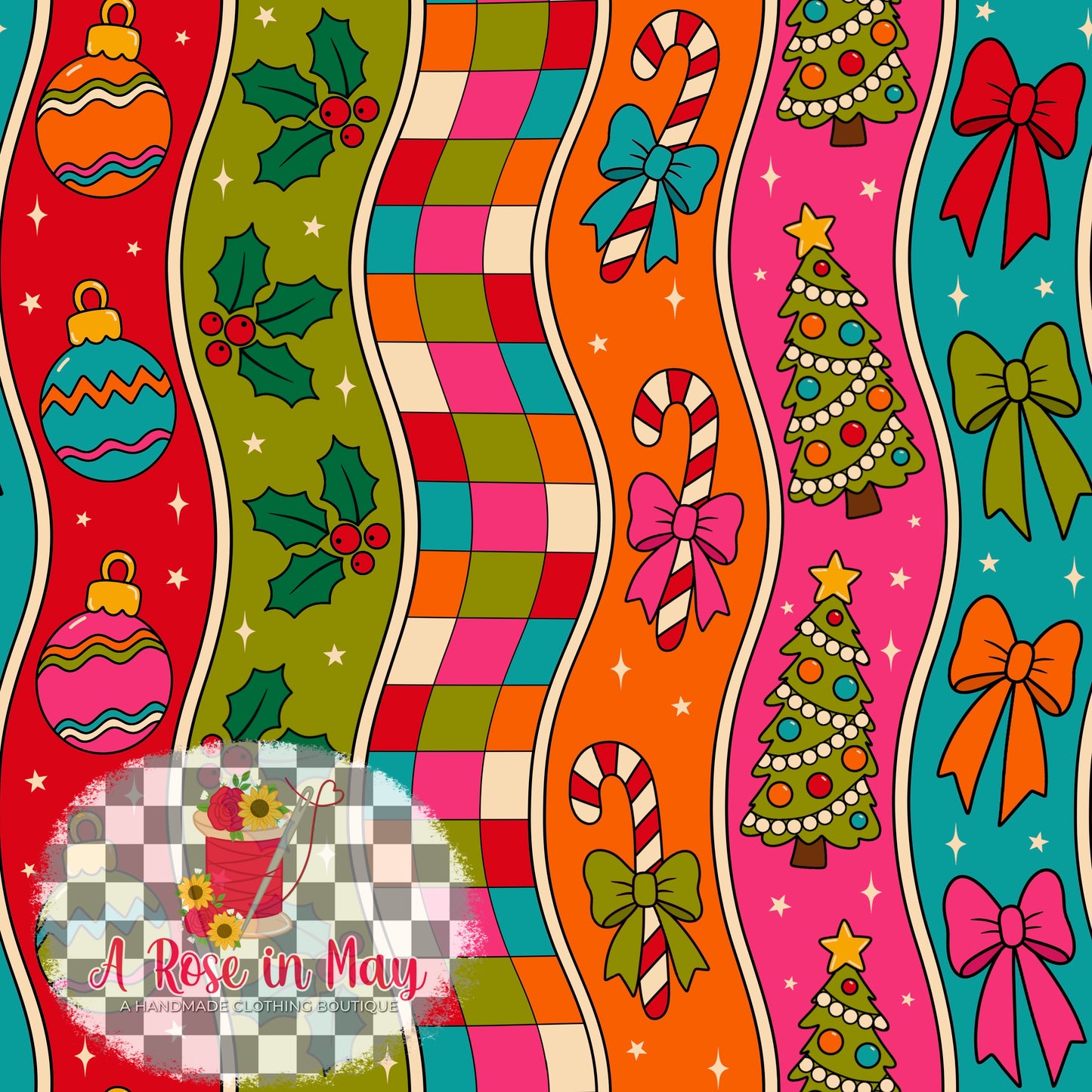 Retro Christmas Stripes