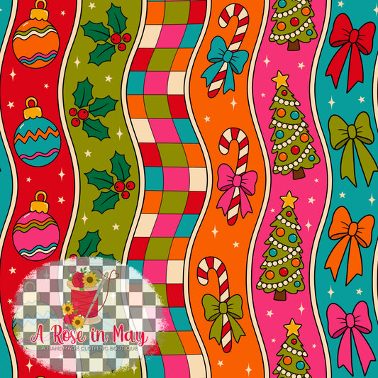 Retro Christmas Stripes